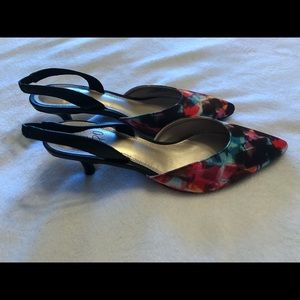 Multi colored kitten heel!